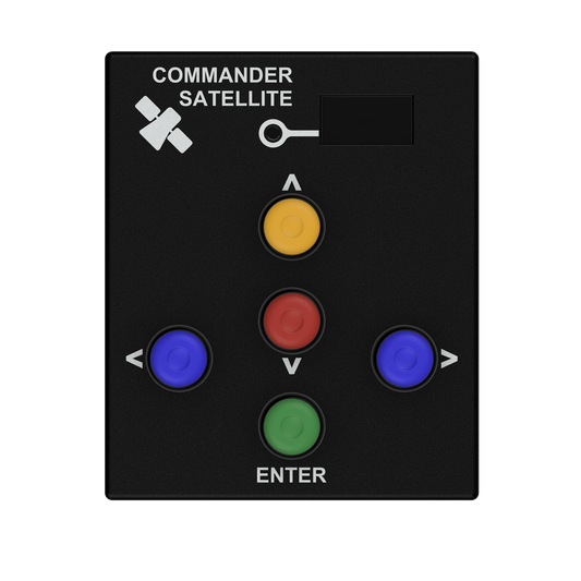MX³ Design Commander Satellite Network Controller, elegante Steuerung mit mehreren Anschlüssen für Satelliten-Netzwerke.