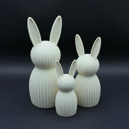 Osterhase Nordic in bone white by MX³ Design, showcasing a minimalist rabbit sculpture with smooth, sleek lines.