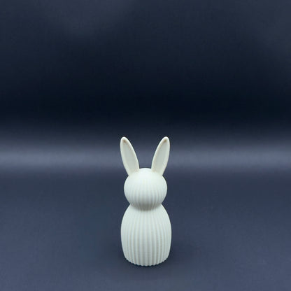 Small white Osterhase bunny figurine by MX³ Design, featuring a Nordic-inspired design and minimalist style.
